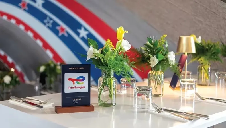 TotalEnergies hospitality table setting