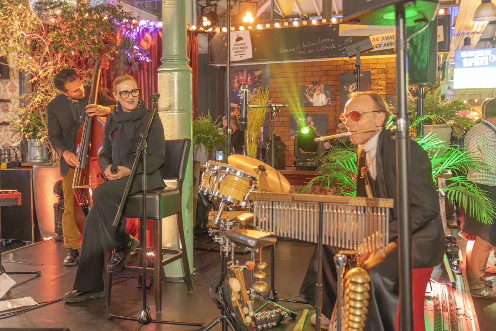 Live band performing at a Stibo Systems party