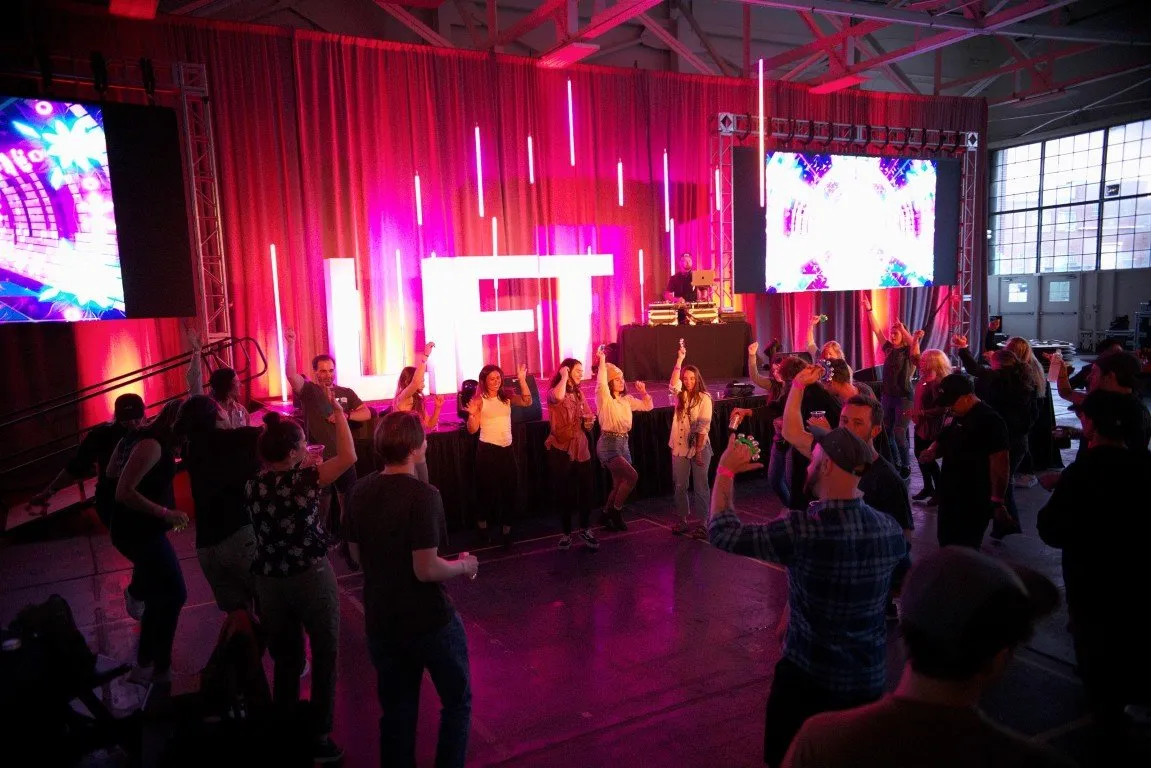 Stage and lighting at a Seattle corporate event produced by Event Experience