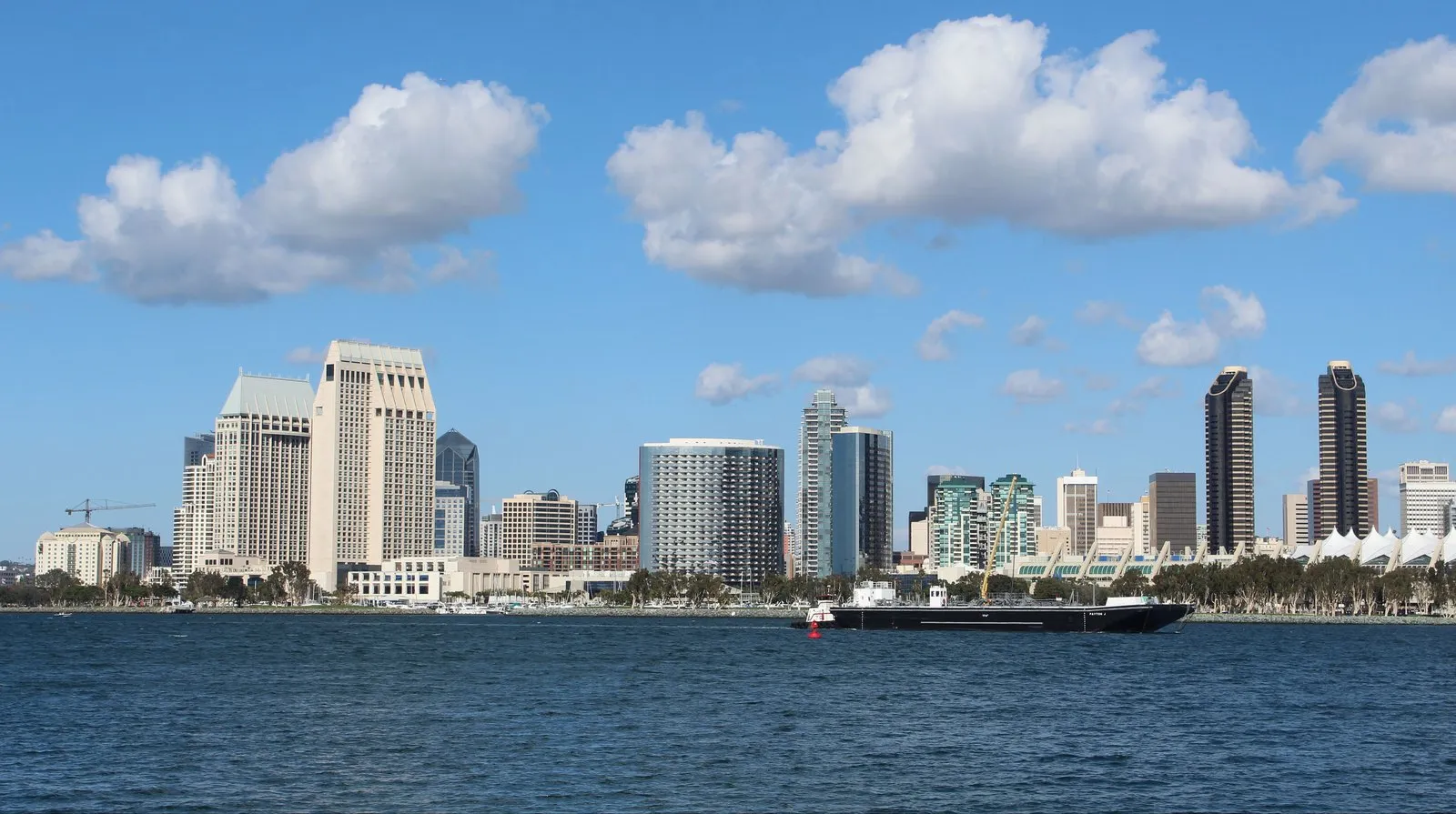 Downtown San Diego towers across San Diego Bay.