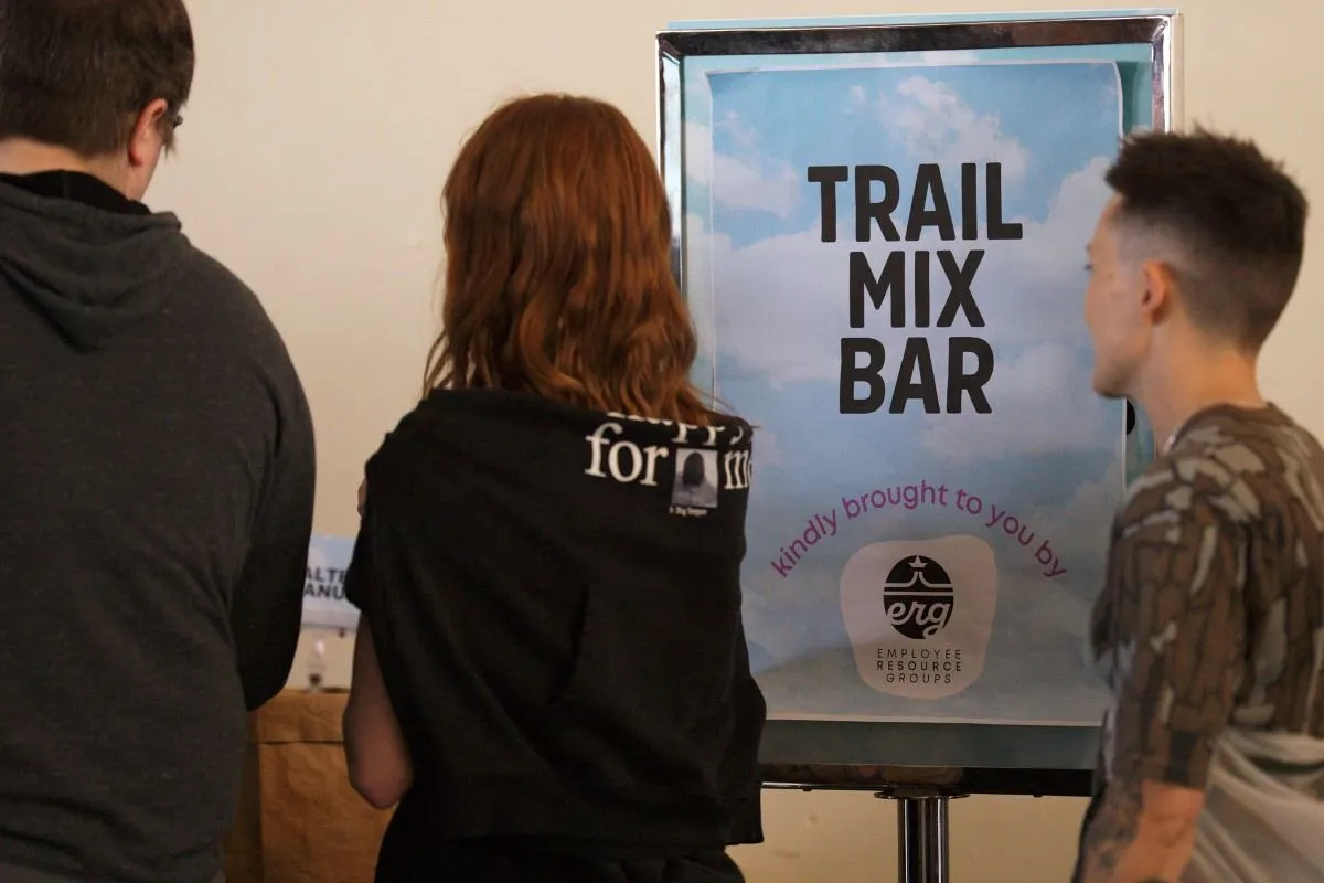 Trail mix bar station at a Seattle company retreat