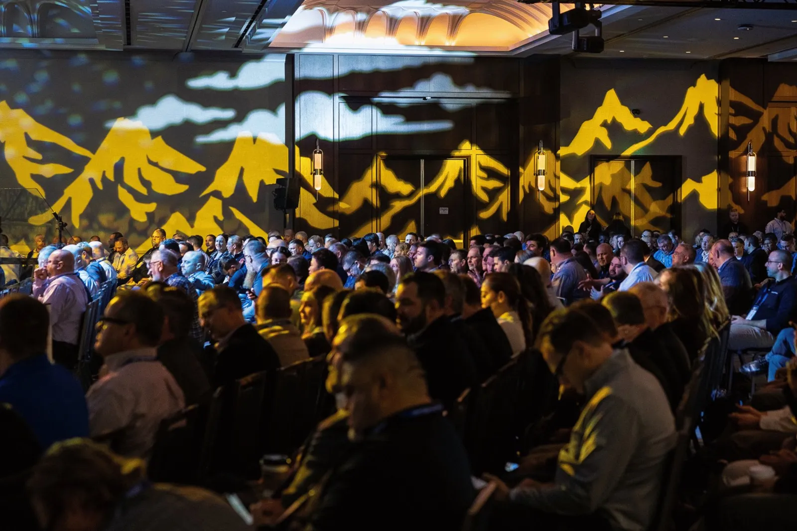 General session at a 3,000-person, multi-division sales kickoff managed by GoGather