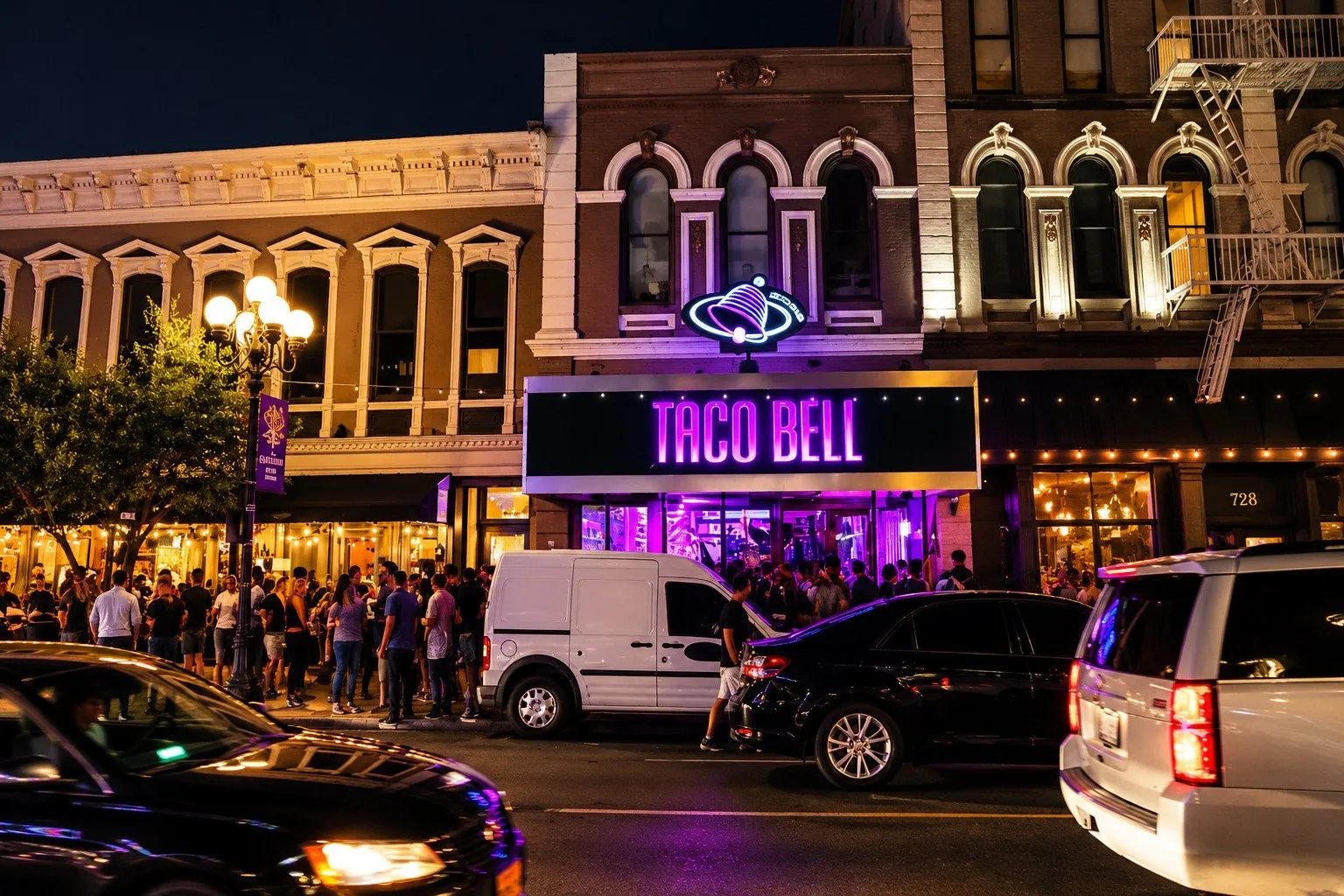 Taco Bell-themed storefront for a brand activation