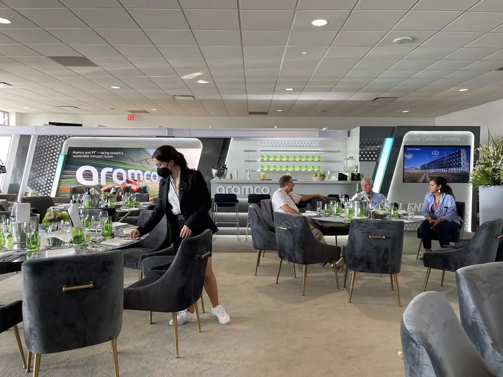 Hospitality lounge at a Formula 1 event