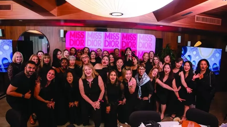 Group photo at a Dior Sprint Training session