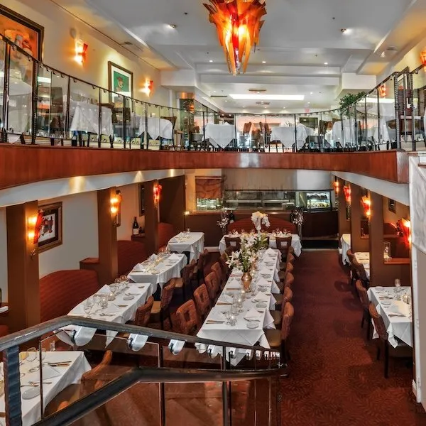 Restaurant set for a client's annual full-space buyout