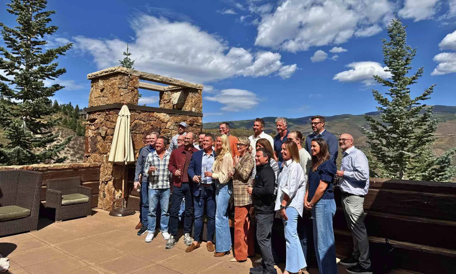 Franchise owners at a mountain-resort celebration event in Colorado supported by GoGather