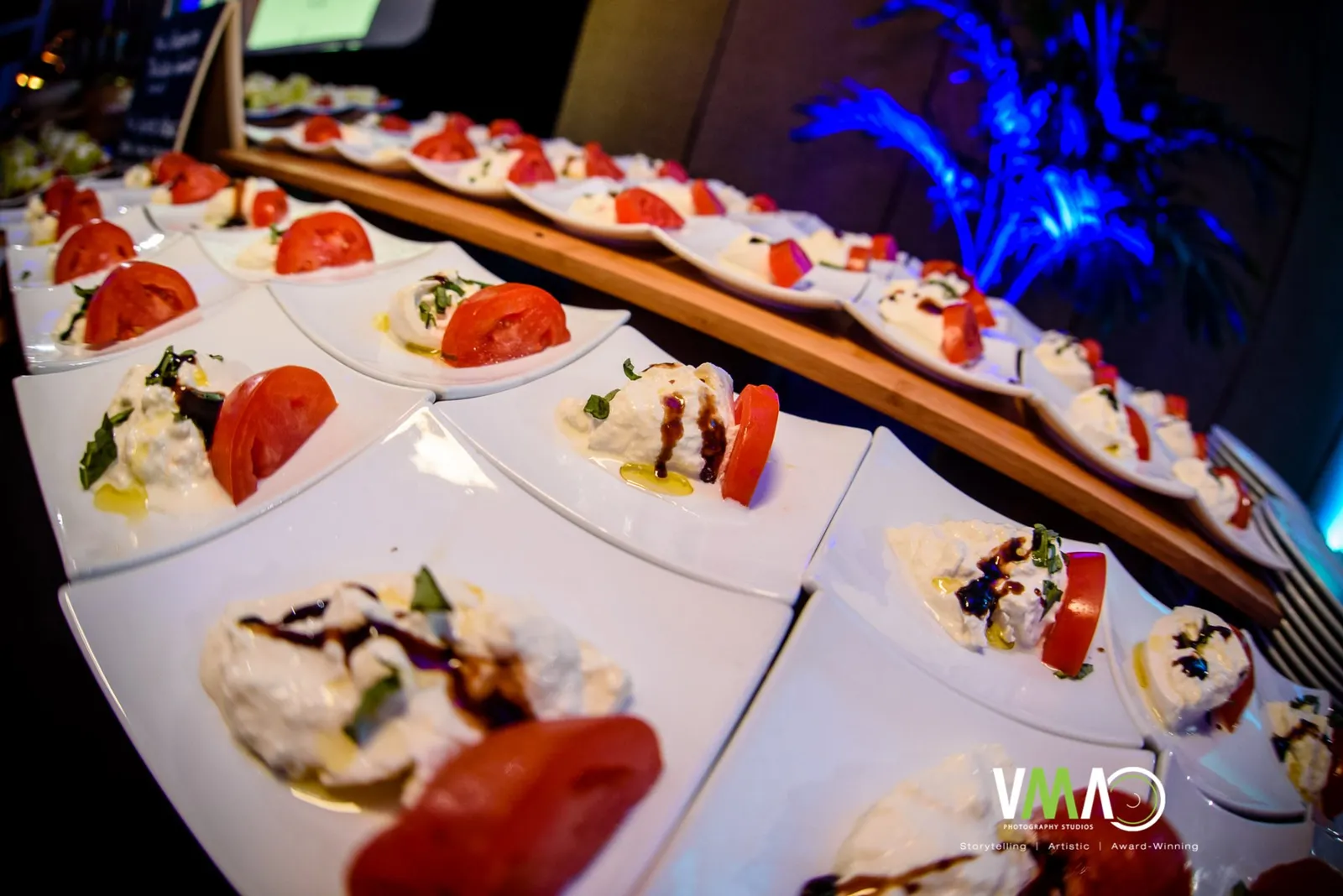 Plated dessert display at the Luminary Gala