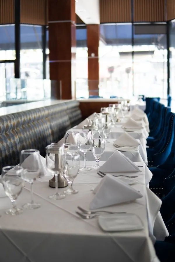 Table set for the Ryvu Therapeutics business dinner