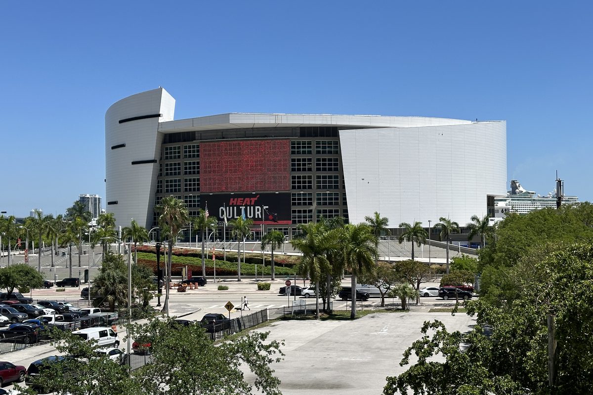 The Kaseya Center arena on Biscayne Boulevard.