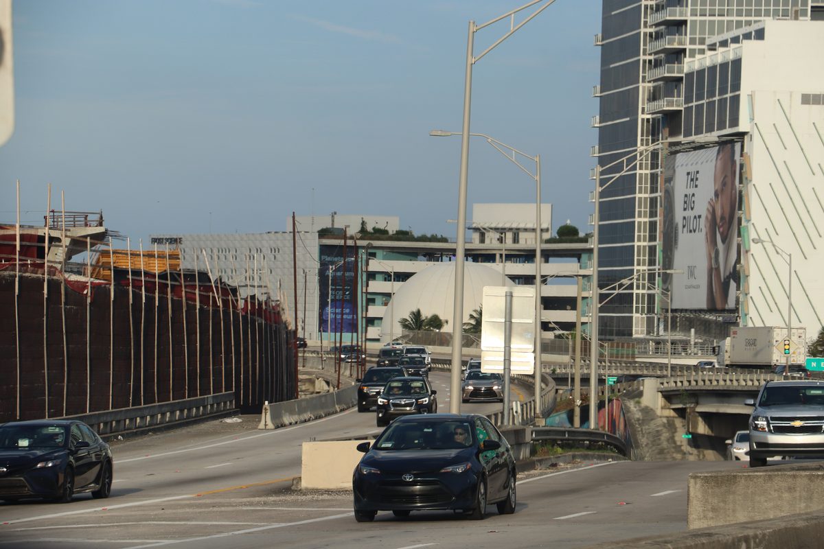 The Frost Museum of Science beside the MacArthur Causeway in Miami.