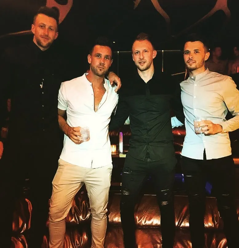 Group at a Las Vegas nightclub table hosted by MyRSVP