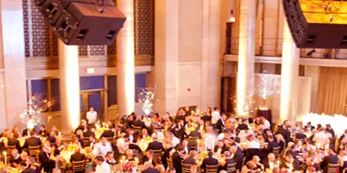 Gala dinner in a New York ballroom