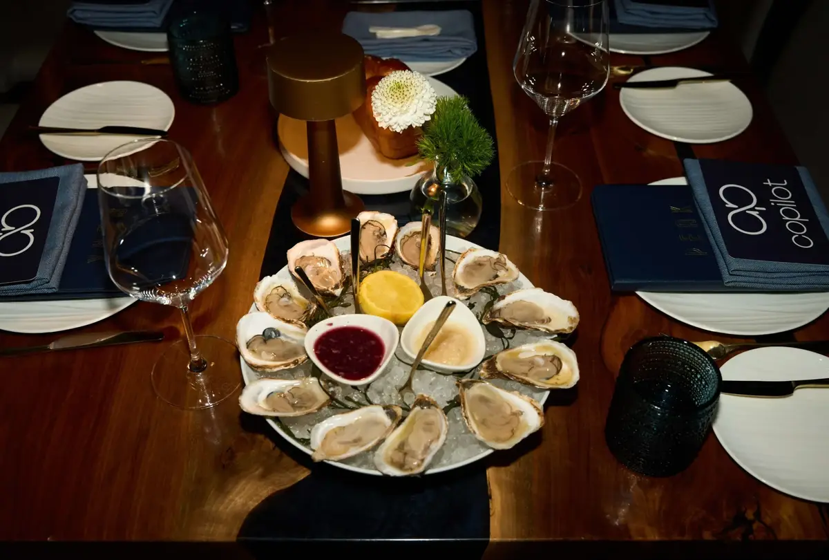 Private dinner table setting
