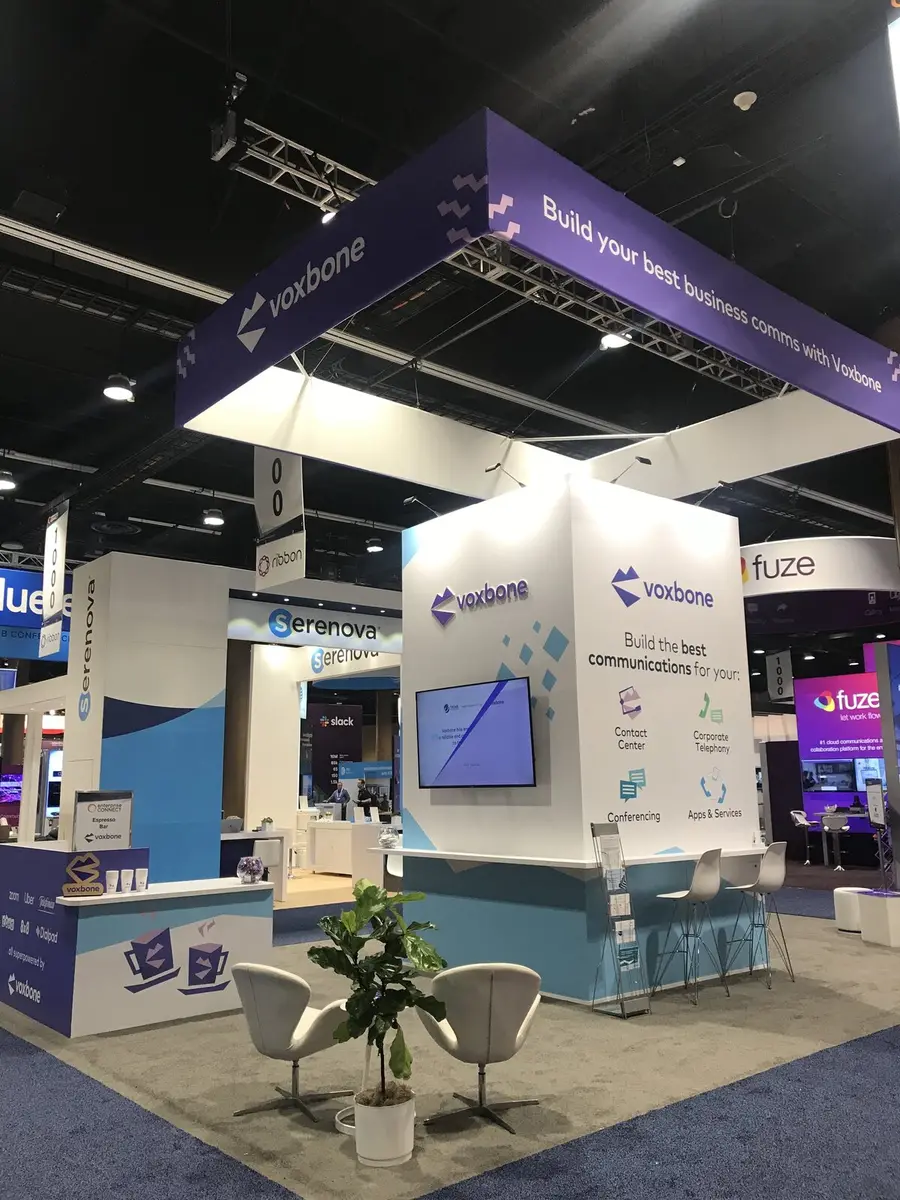 Voxbone booth at technology industry event
