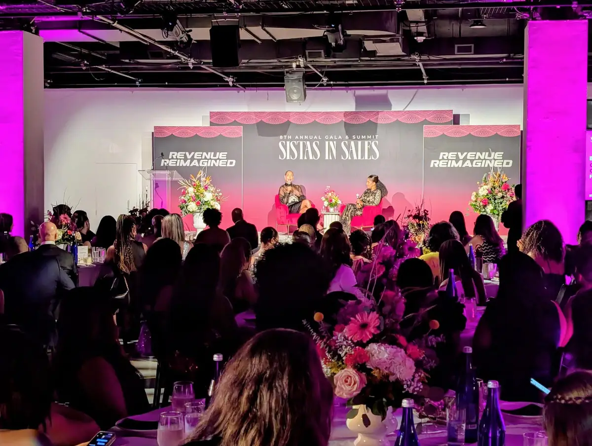 Panel stage and audience at the Sistas in Sales Gala & Summit