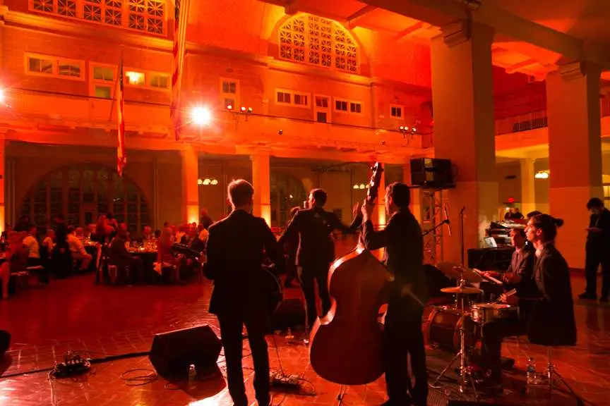 Ellis Island Gala dinner setup