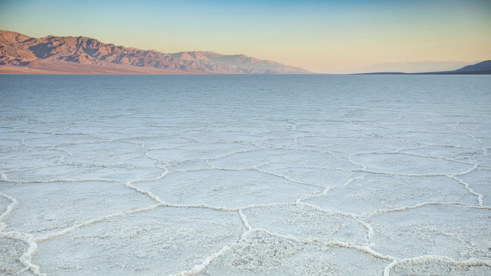 Salt flats at Badwater Basin in Death Valley