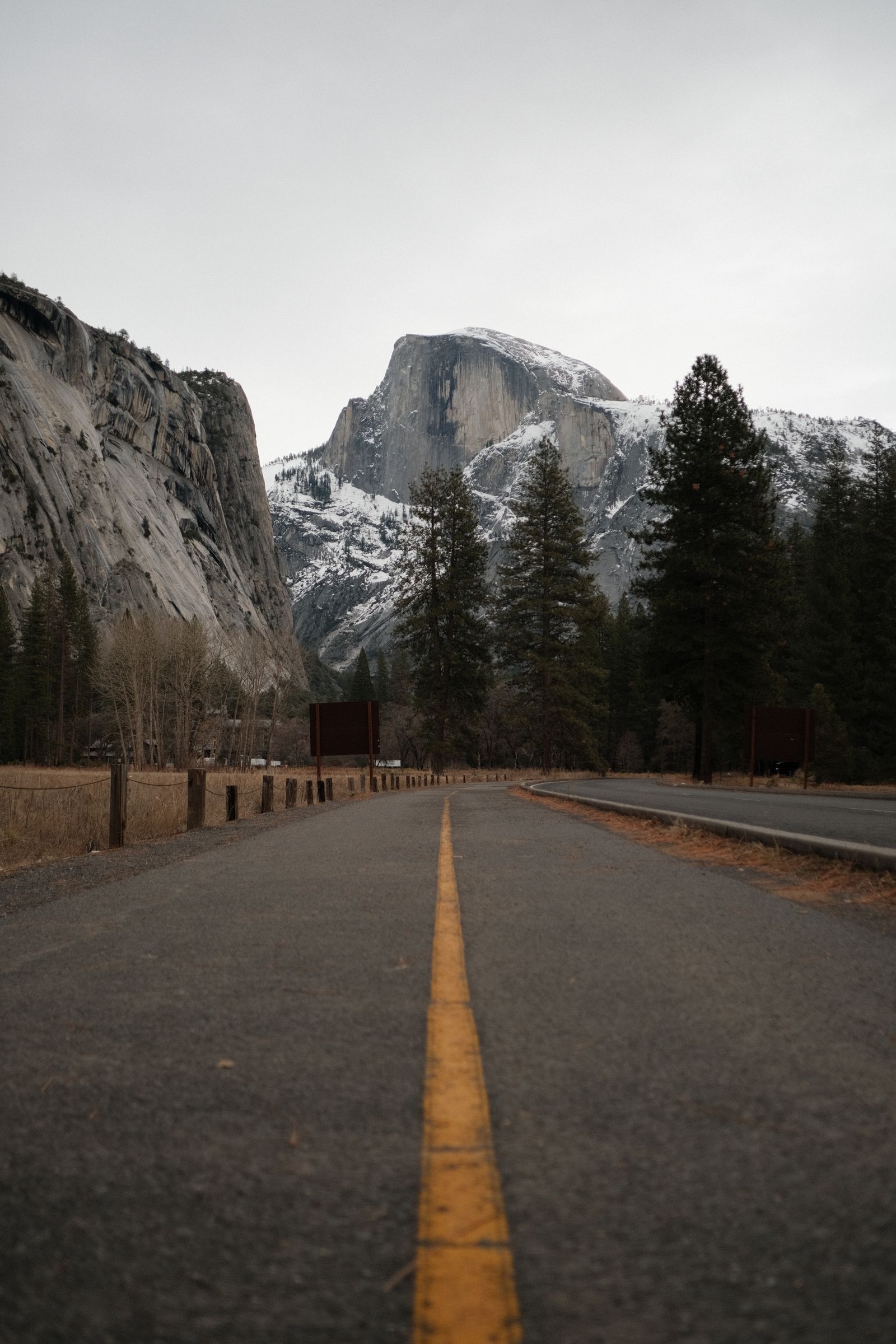 The road toward Half Dome in Yosemite Valley