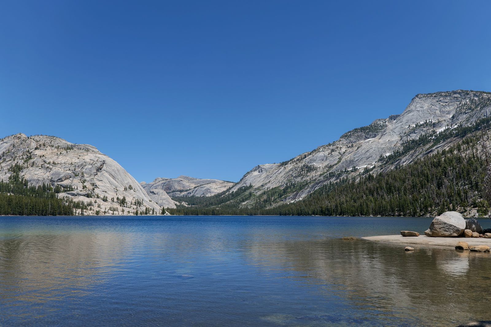 Tenaya Lake along the Tioga Road in Yosemite