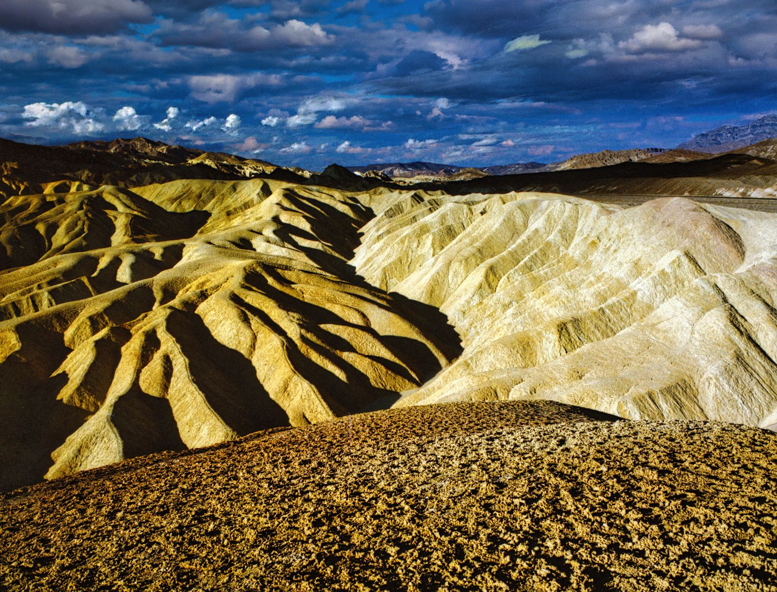Eroded hills at Zabriskie Point in Death Valley