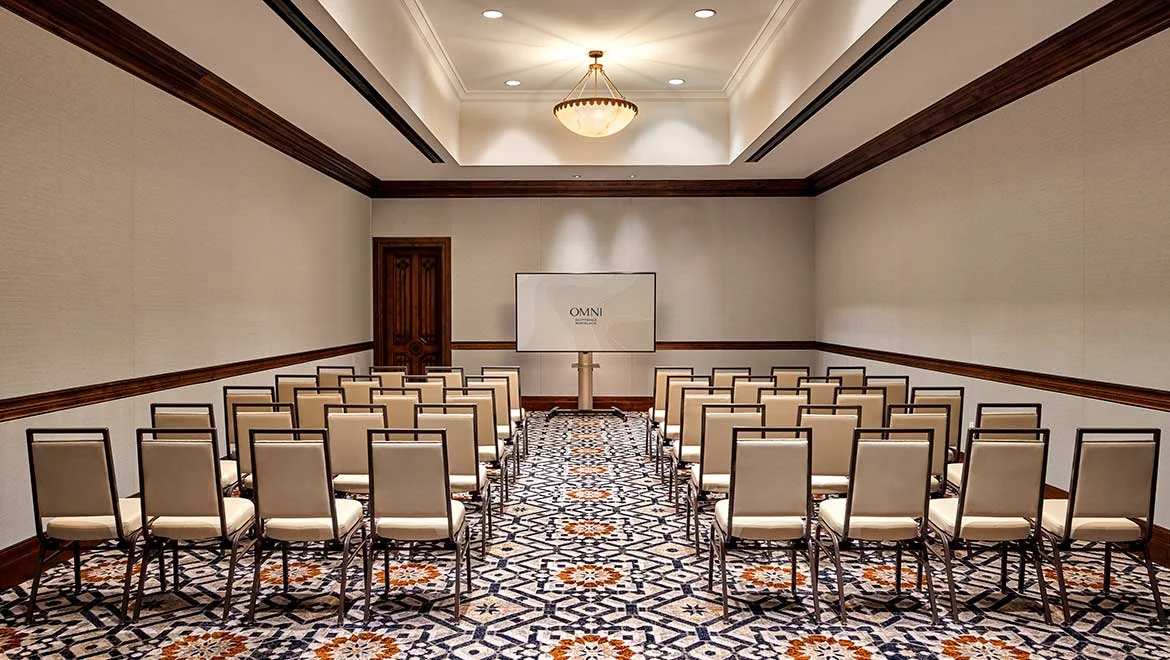 A general session room ready for a sales kickoff at Omni Scottsdale