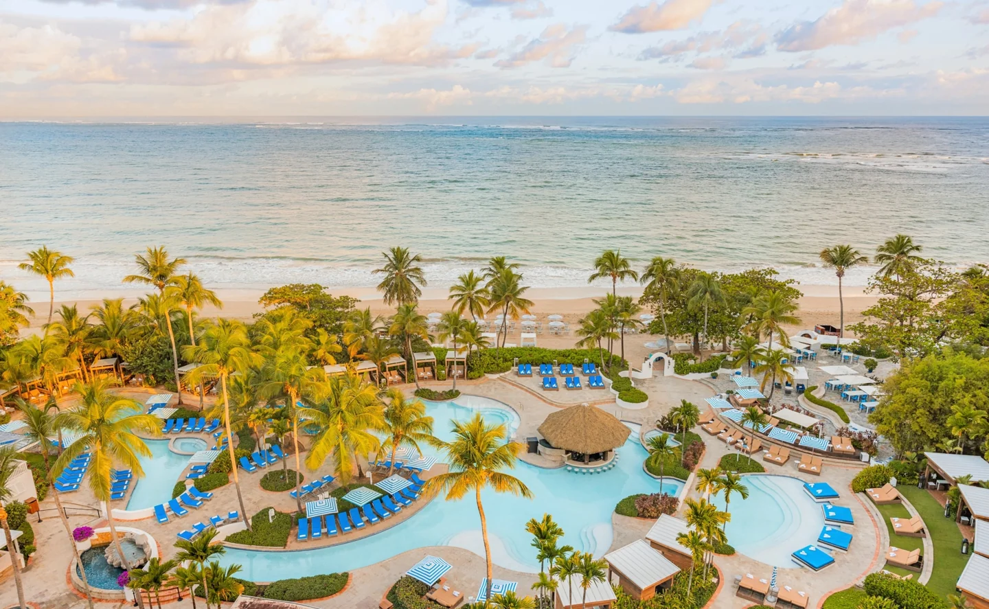 Beachfront pools at Fairmont El San Juan Hotel