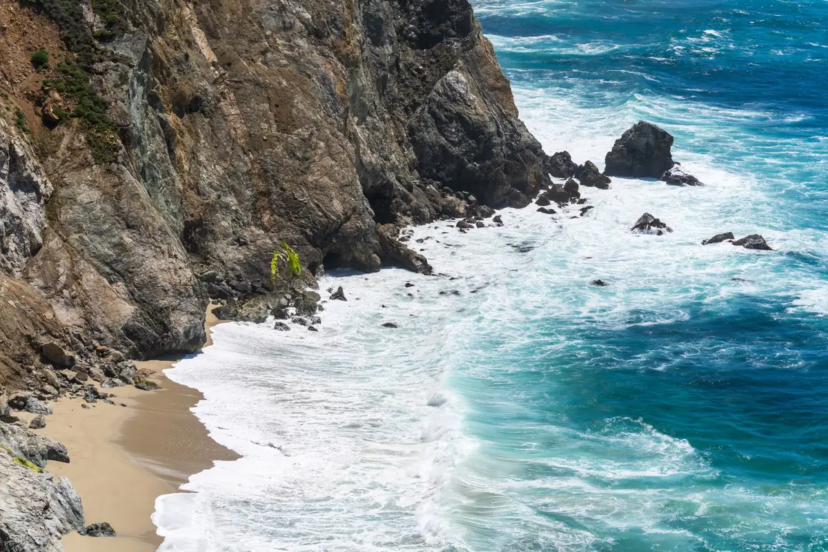 Cliffs meeting the Pacific at Monterey.
