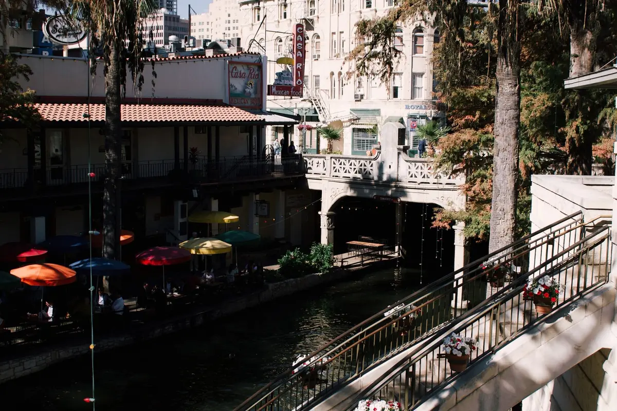 The San Antonio River Walk.