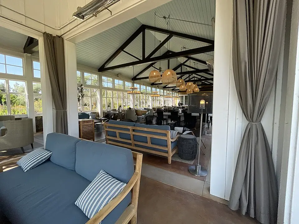 Dining room at Carneros Resort and Spa, Napa.